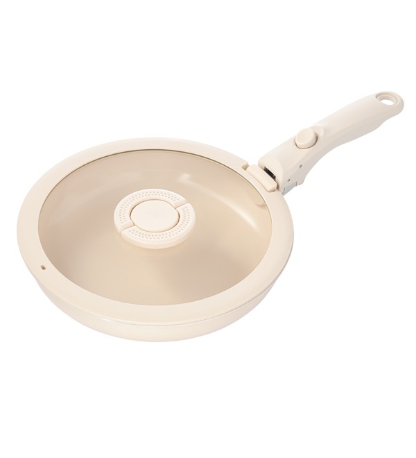 Сковорода с крышкой и съемной ручкой smart ceramic, D24 см