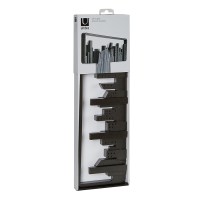 Вешалка настенная skyline, 50 см, черная, 5 крючков