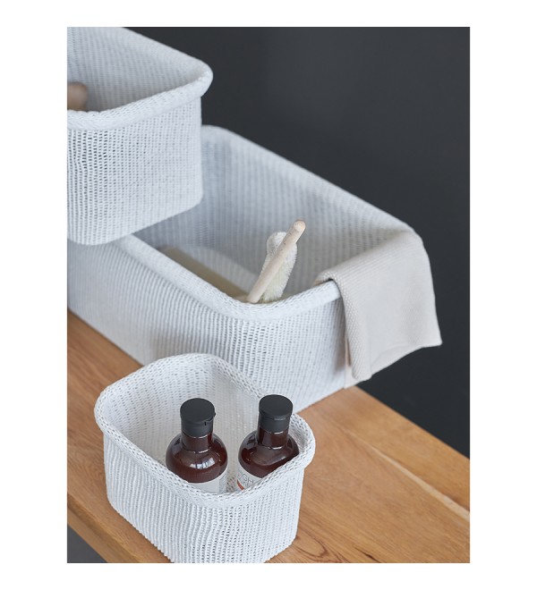 Набор из 4-х корзин для хранения sustainable collection, молочный