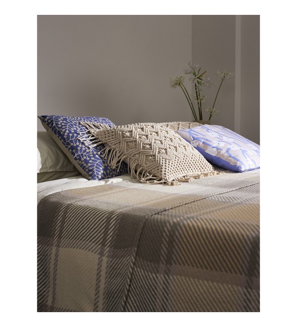 Покрывало из хлопка warm traditions бежево-серого цвета из коллекции essential, 230х250 см
