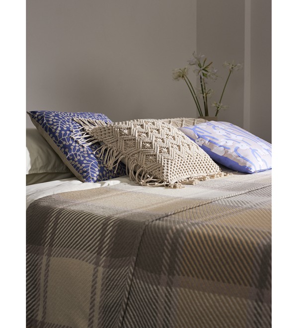 Покрывало из хлопка warm traditions бежево-серого цвета из коллекции essential, 230х250 см