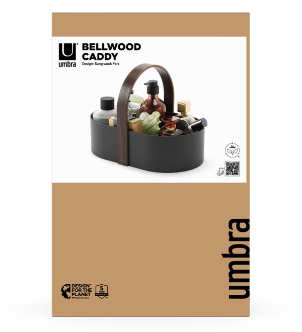Органайзер bellwood caddy, 30х23 см, черный/орех