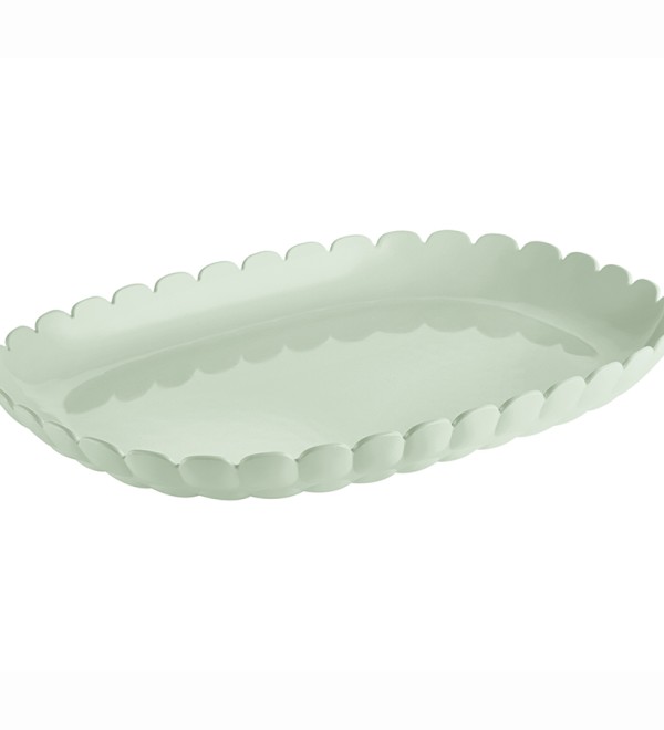 Поднос сервировочный tiffany, 45х31 см, зеленый