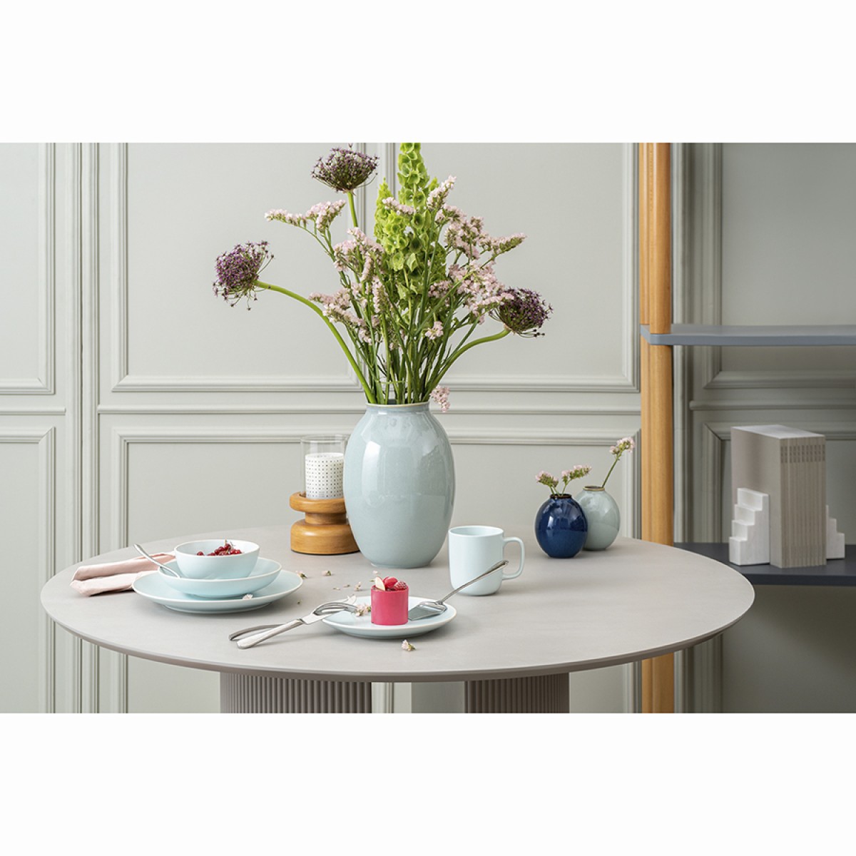 Набор обеденных тарелок simplicity, D26 см, голубые, 2 шт.