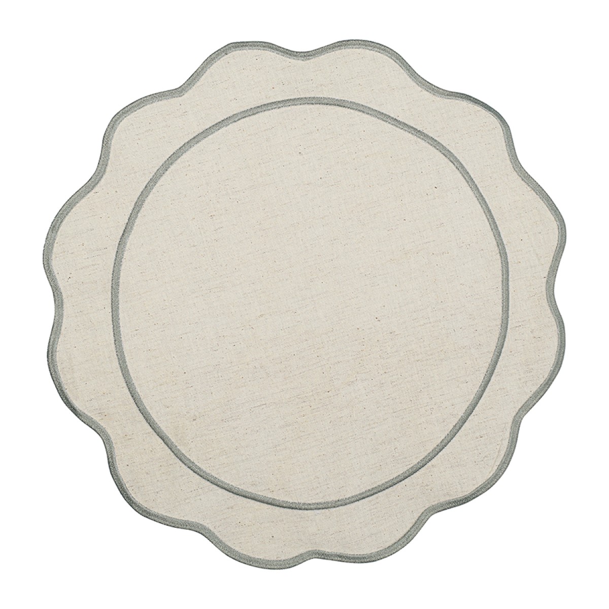 Салфетка под приборы anemone из коллекции trendy ruffles, D38 см, серый