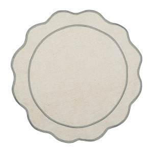Салфетка под приборы anemone из коллекции trendy ruffles, D38 см, серый
