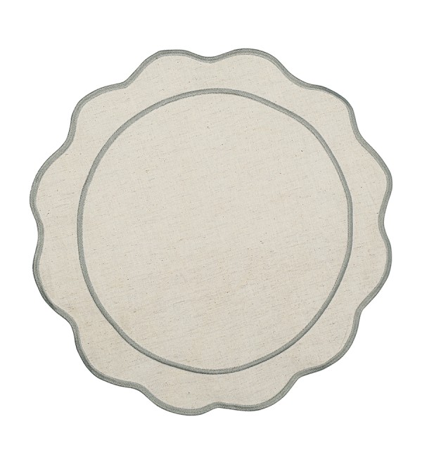 Салфетка под приборы anemone из коллекции trendy ruffles, D38 см, серый