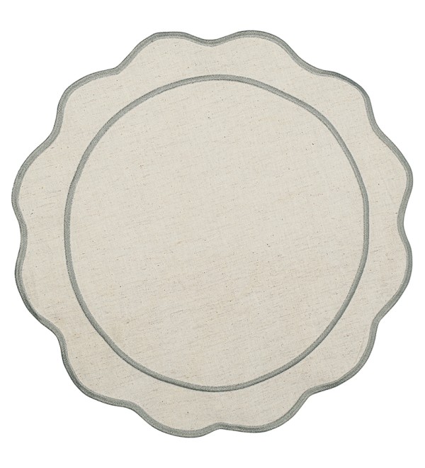 Салфетка под приборы anemone из коллекции trendy ruffles, D38 см, серый