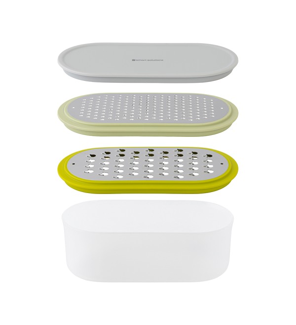 Терка с контейнером и крышкой smart helper, 20х10х9,5 см