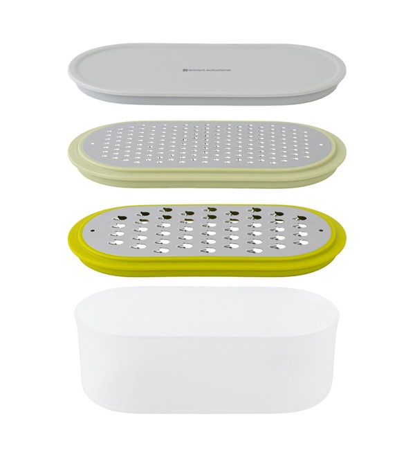 Терка с контейнером и крышкой smart helper, 20х10х9,5 см