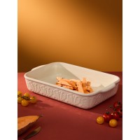 Блюдо для запекания birds of paradise, 36х23 см, кремовое