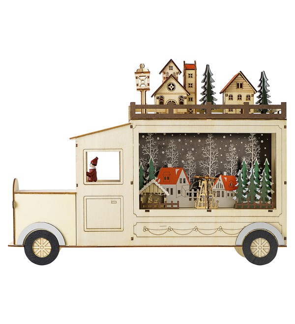 Декор новогодний с подсветкой festive truck из коллекции new year essential