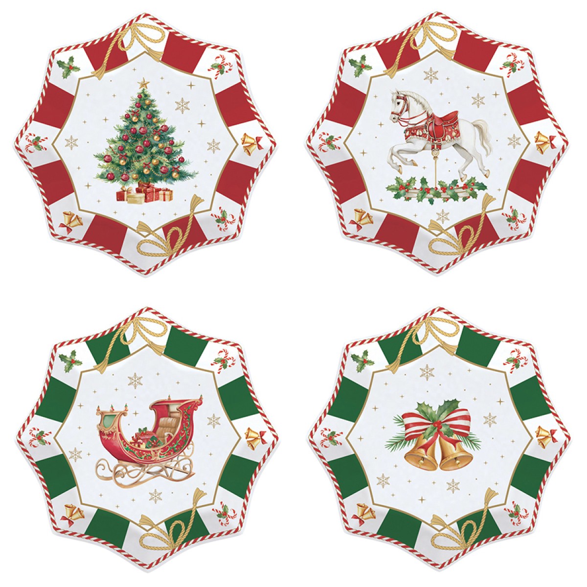 Набор десертных тарелок christmas tale, D16 см, 4 шт.