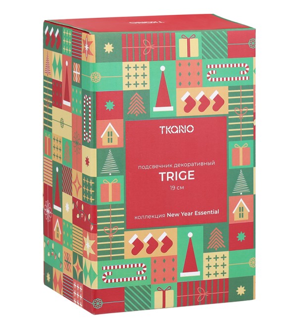 Подсвечник декоративный trige из коллекции new year essential, 19 см