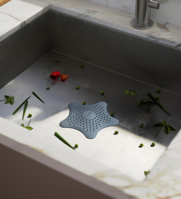 Фильтр для слива starfish, серо-голубой