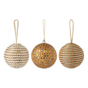 Набор ёлочных украшений disco balls из коллекции new year essential, 3 шт.