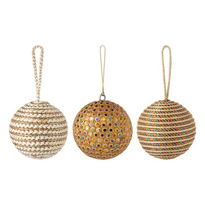 Набор ёлочных украшений disco balls из коллекции new year essential, 3 шт.