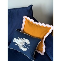 Чехол на подушку с контрастным кантом розового цвета из коллекции trendy ruffles, 40х40 см