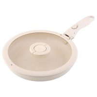 Набор посуды для приготовления со съемной ручкой smart ceramic, 7 предметов, цвета топленого молока