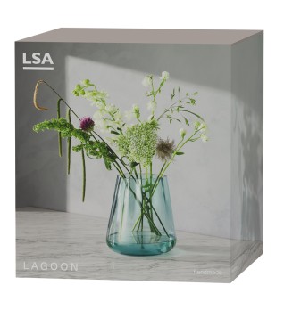 Ваза lagoon, 24 см, цвет морской волны