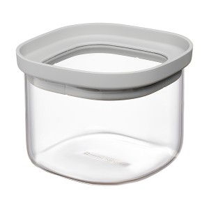 Банка для хранения квадратная vacuum glass, 500 мл, светло-серая