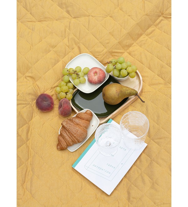 Плед для пикника и отдыха на пляже smart picnic, горчичный