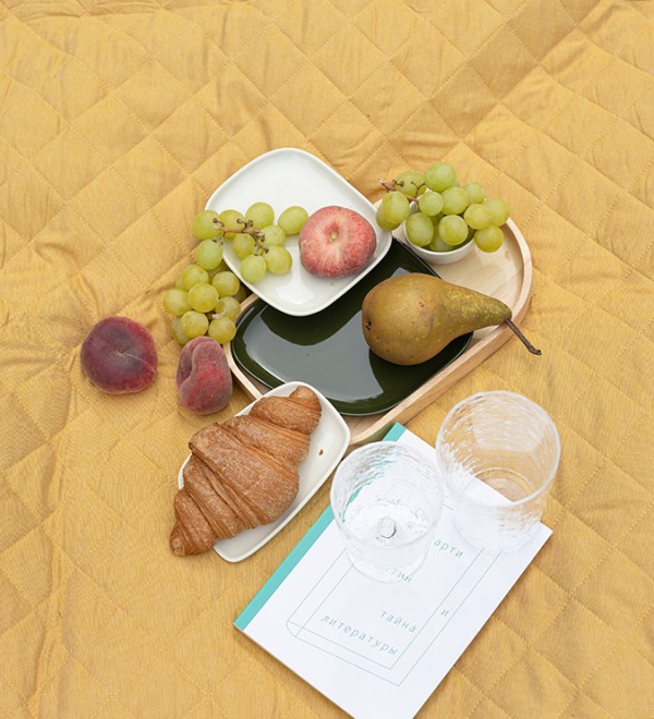 Плед для пикника и отдыха на пляже smart picnic, горчичный