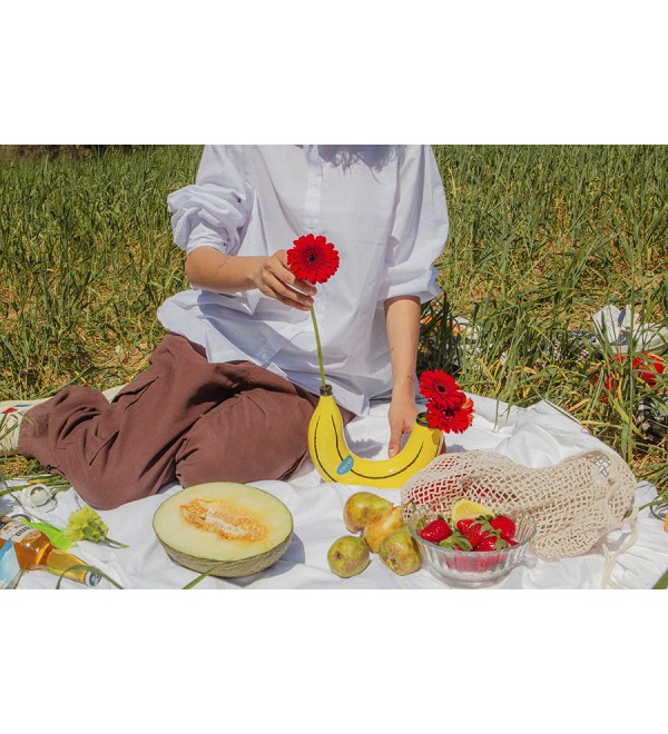 Ваза для цветов banana, 19 см, желтая