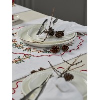 Набор из двух салфеток под приборы festive wreath из коллекции new year essential, D38 см