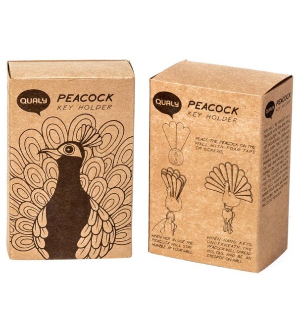 Ключница peacock, черная