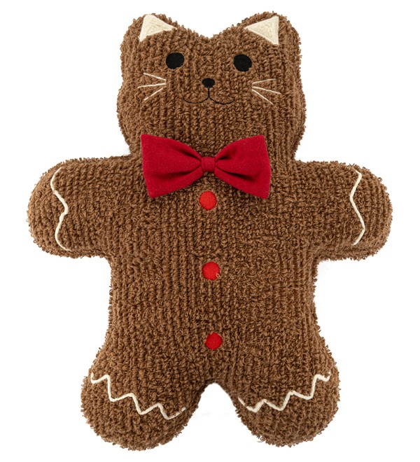 Подушка вязаная Кот из коллекции new year essential, 45x40 см