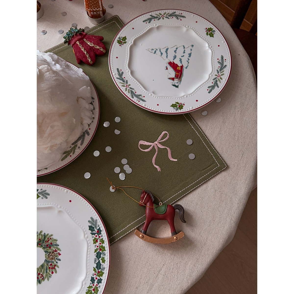 Набор ёлочных украшений classic christmas charm из коллекции new year essential, 4 шт.
