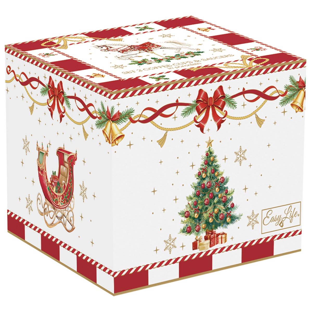 Набор кофейных чашек с блюдцем christmas tale, 80 мл, 2 шт.