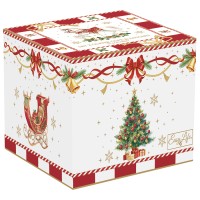 Набор кофейных чашек с блюдцем christmas tale, 80 мл, 2 шт.