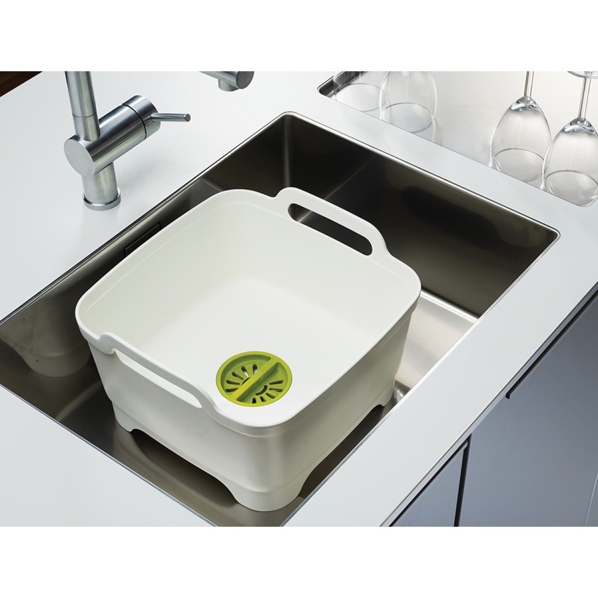 Контейнер для мытья посуды wash&drain™, белый