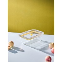 Контейнер для запекания и хранения click glass с крышкой, 1150 мл