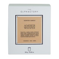 Свеча ароматическая the olphactory, white insignia, amber whisper, 60 ч