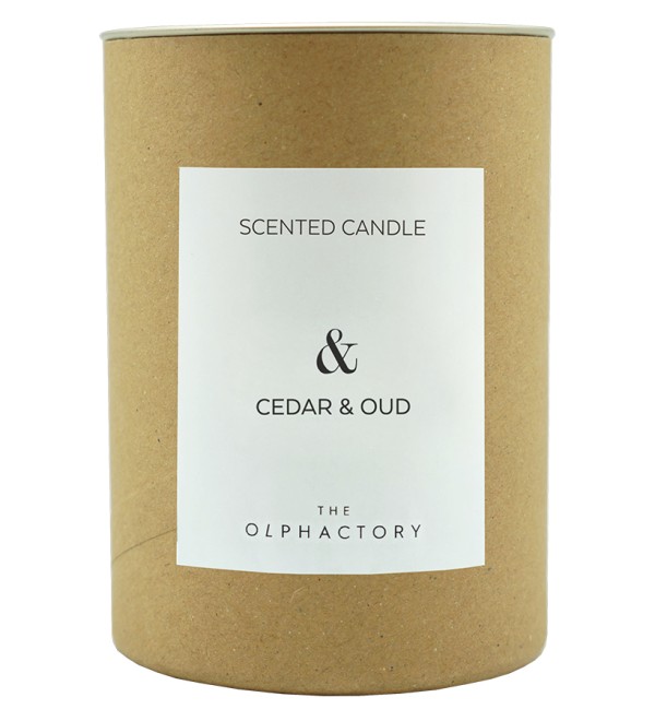 Свеча ароматическая the olphactory, &, cedar&oud, 40 ч