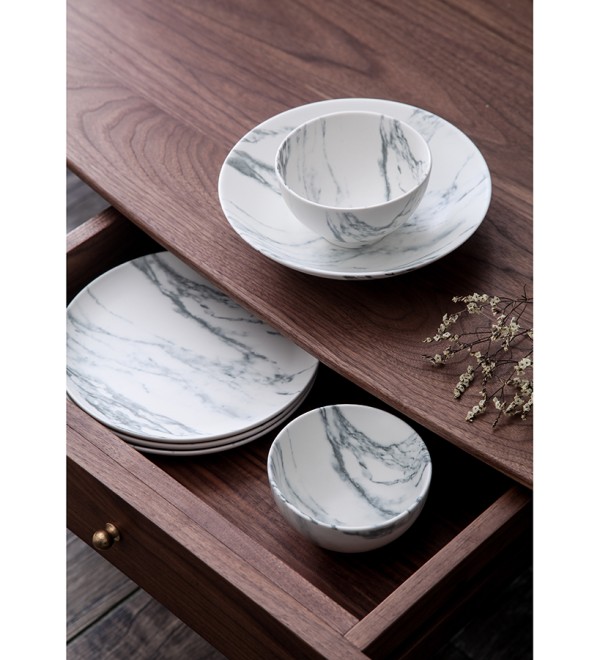 Набор тарелок marble, D26 см, 2 шт.