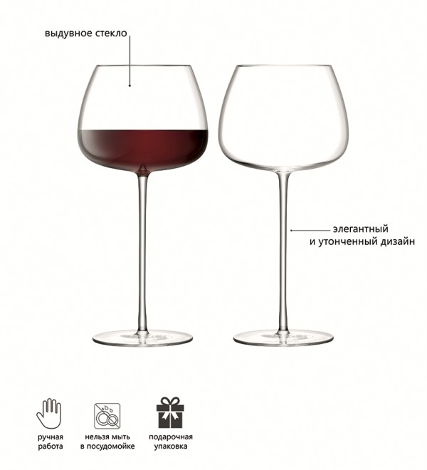 Набор бокалов для красного вина wine culture, 590 мл, 2 шт.