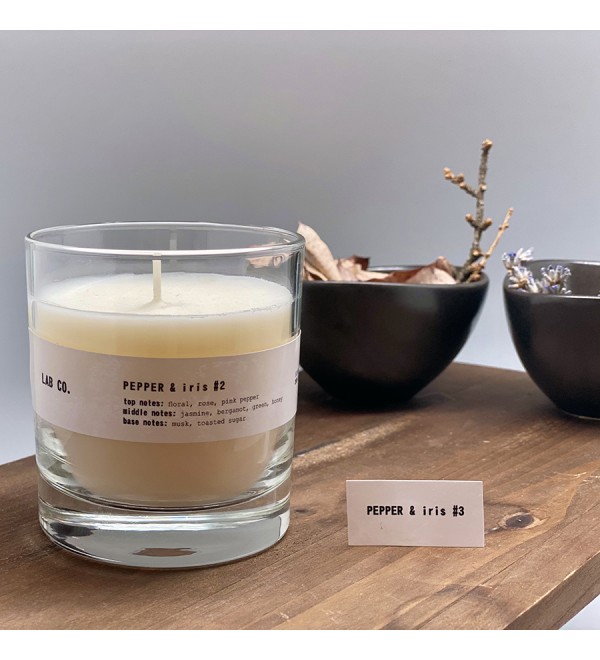 Свеча ароматическая lab co, pepper&iris, 40 ч