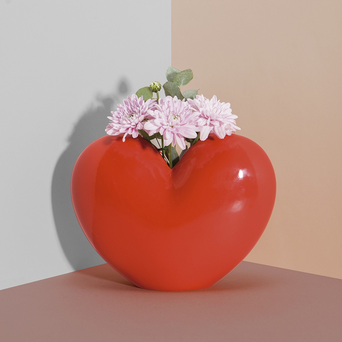 Ваза для цветов love, 15,5 см, красная