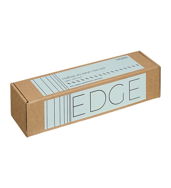 Набор из двух свечей мятного цвета из коллекции edge, 24,5 см