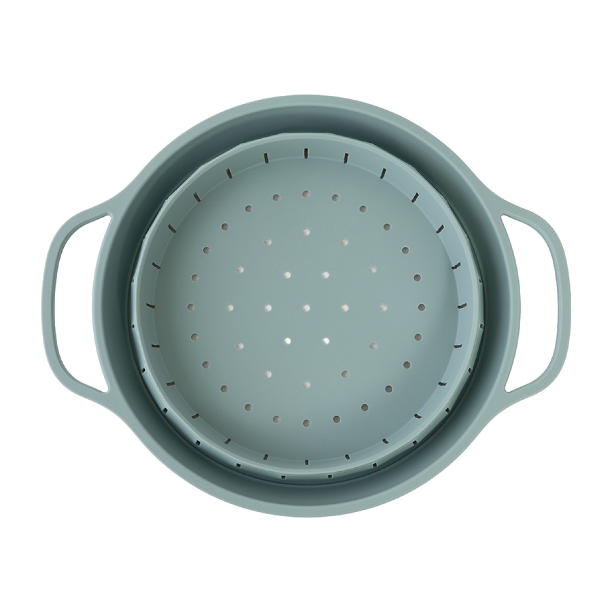 Дуршлаг складной силиконовый smart helper, D25,5 см, шалфей
