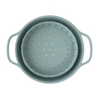 Дуршлаг складной силиконовый smart helper, D25,5 см, шалфей