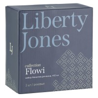 Набор бокалов для вина flowi, 410 мл, розовые, 2 шт.