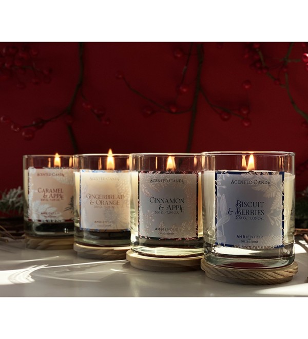 Свеча ароматическая gifting, caramel&apple, 40 ч