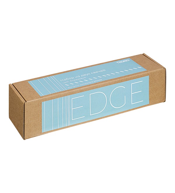 Набор из двух свечей бирюзового цвета из коллекции edge, 24,5 см
