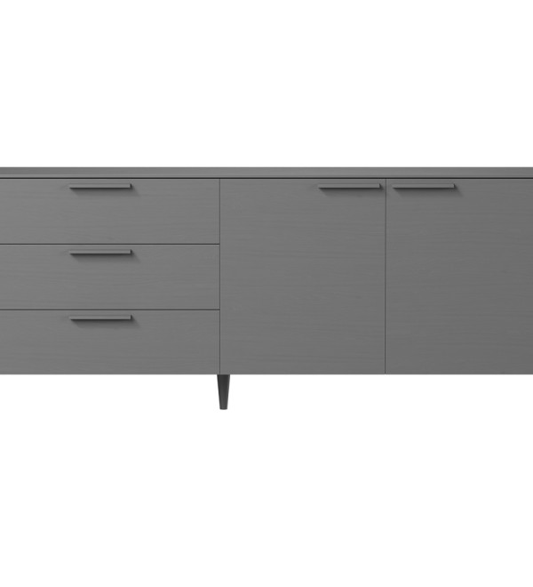 Тумба Type oak 3 ящика 2 двери L (серый)