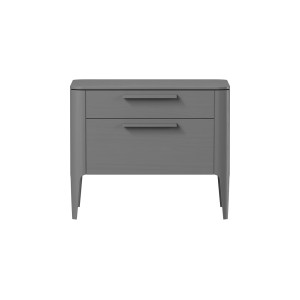 Тумба прикроватная Type oak 2 ящика ширина 60 см (серый)